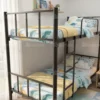 Leo Heavy Duty Steel Bunk Bed  – Black