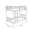 Leo Heavy Duty Steel Bunk Bed  – Black