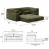 Levrona Sofa  Bed – Green