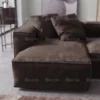 Lurevia L-Shape Sofa 3 Seater Sofa – Dark Brown