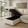 Lurvex L-Shape Sectional Pull-Out Sofa Bed – Cream