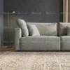 Lurvona L-Shape Sofa + Ottoman – Cream