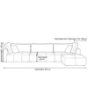 Lurvona L-Shape Sofa + Ottoman – Cream
