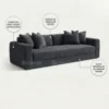 Merovian 3-Seater Sofa – Grey