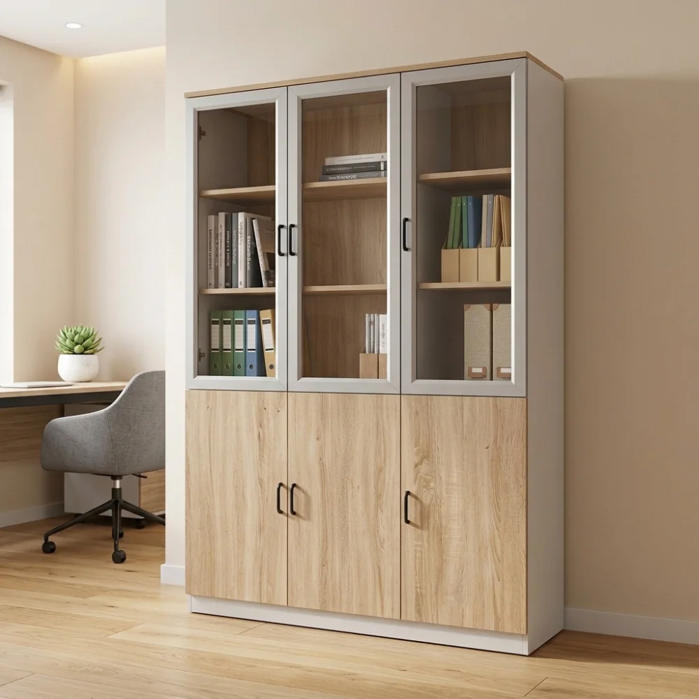 Mimi Book Cabinet – Oak + Khaki