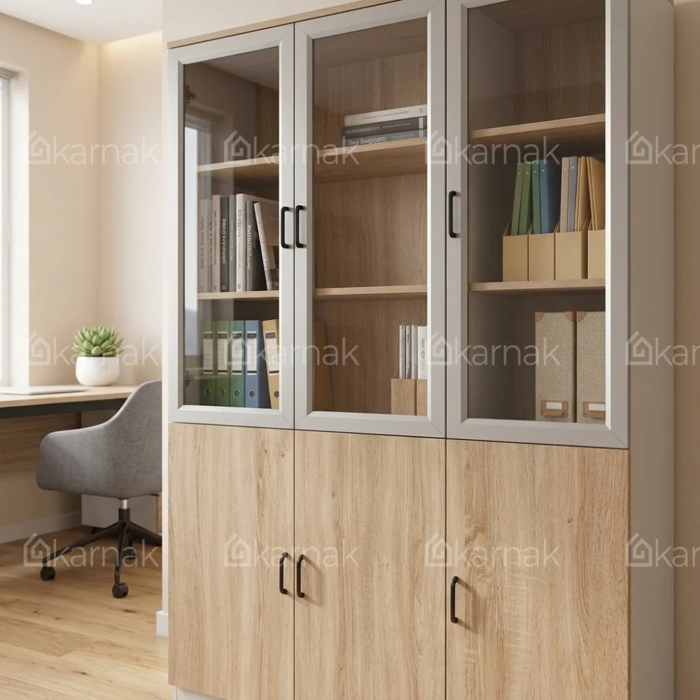 Mimi Book Cabinet – Oak + Khaki