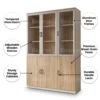 Mimi Book Cabinet – Oak + Khaki
