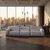Morvique Modern 3-Seater Sofa – Brown