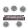 Morvique Modern 3-Seater Sofa – Brown