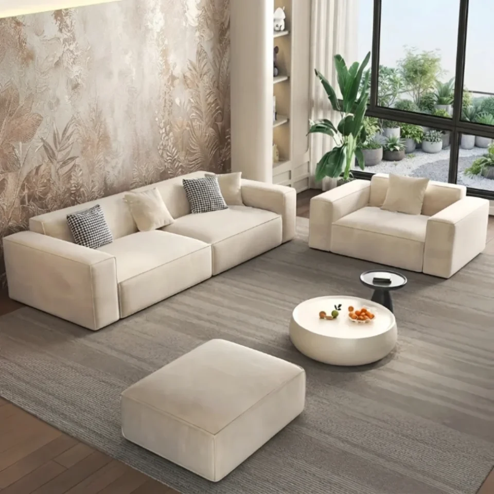 Norellis Sofa Set – 2+1+Ottoman – Beige…