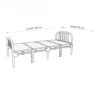 Norruden 4 Folding Bed – Blue