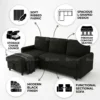 Novent 3-Seater Upholstered Sofa Bed – Black