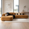 Novique L-Shape Sofa -Brown