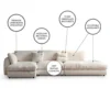Orvessa L-Shape Sofa – Off White