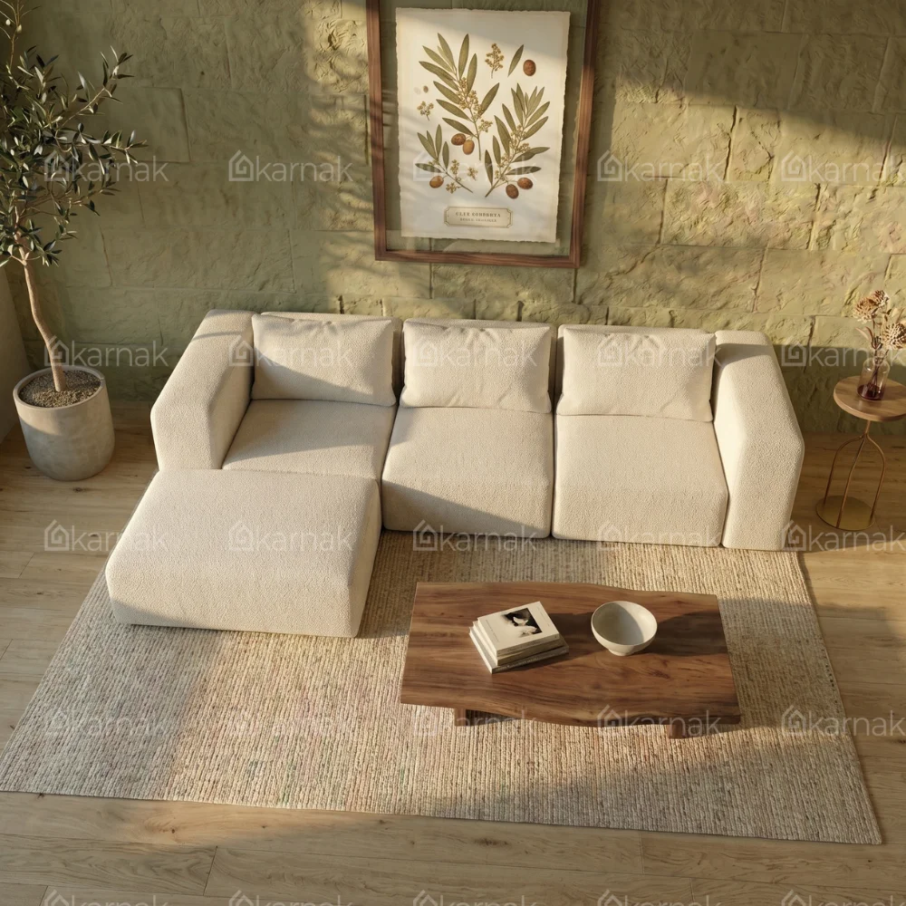 Ravento 3-Seater Sofa – Off White