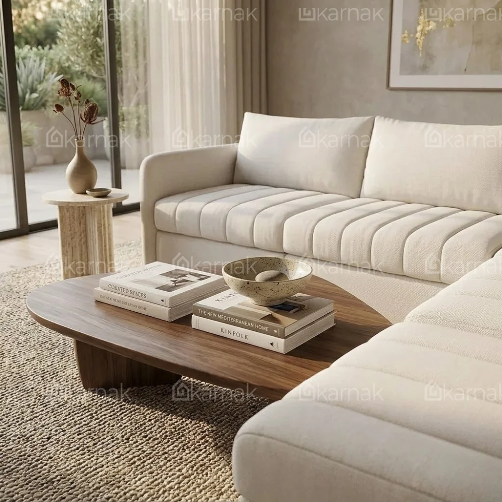 Rovessa L-Shape Sofa – Off White