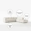 Rovessa L-Shape Sofa – Off White