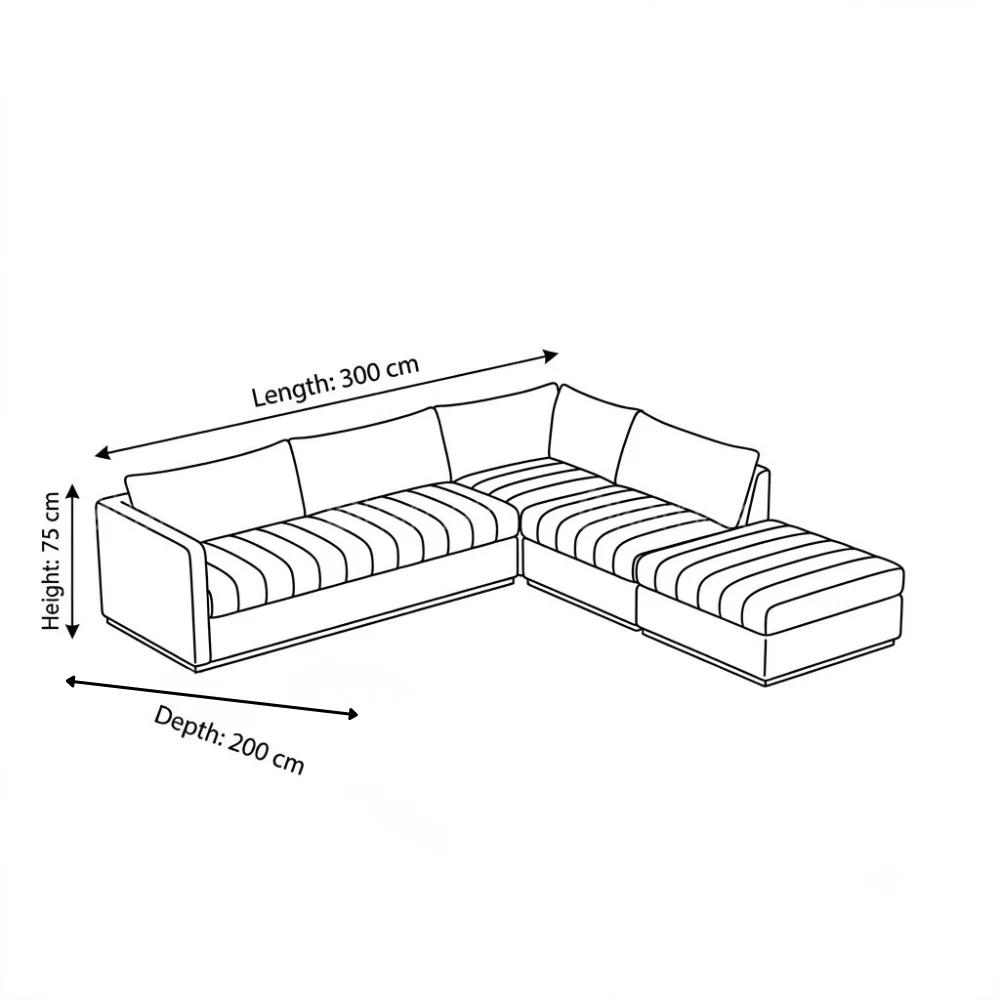 Zenvoria 3-Seater Sofa – Off White