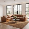 Sectovia L-Shape Sectional Sofa – Brown
