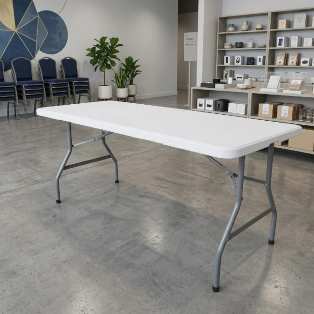 Skubb Rectangular Folding Table – White