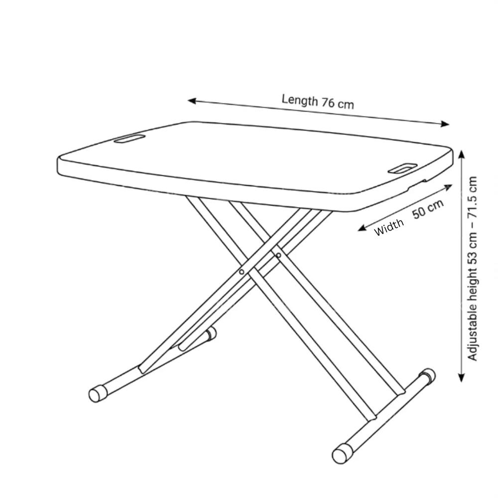 Skubb Square Folding Table – White