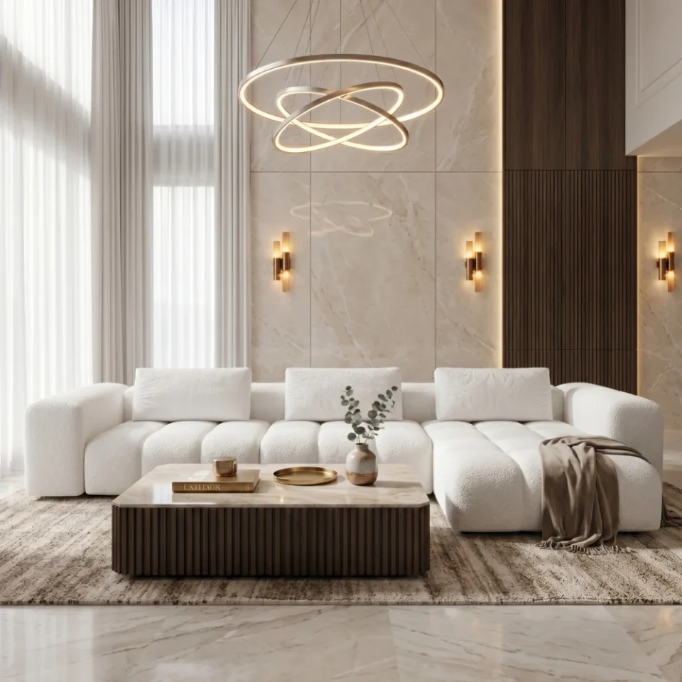 Solvex L-Shape Sofa – Off White…