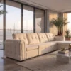 Solvix 4-Seater Sofa Bed – Cream
