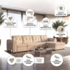 Solvix 4-Seater Sofa Bed – Cream