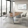 Streamline Modern Meeting Table – Coffee + Grey