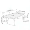 Streamline Modern Meeting Table – Coffee + Grey