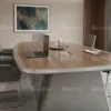 Strear Modern Meeting Table – Oak + Khaki
