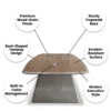 Strear Modern Meeting Table – Oak + Khaki