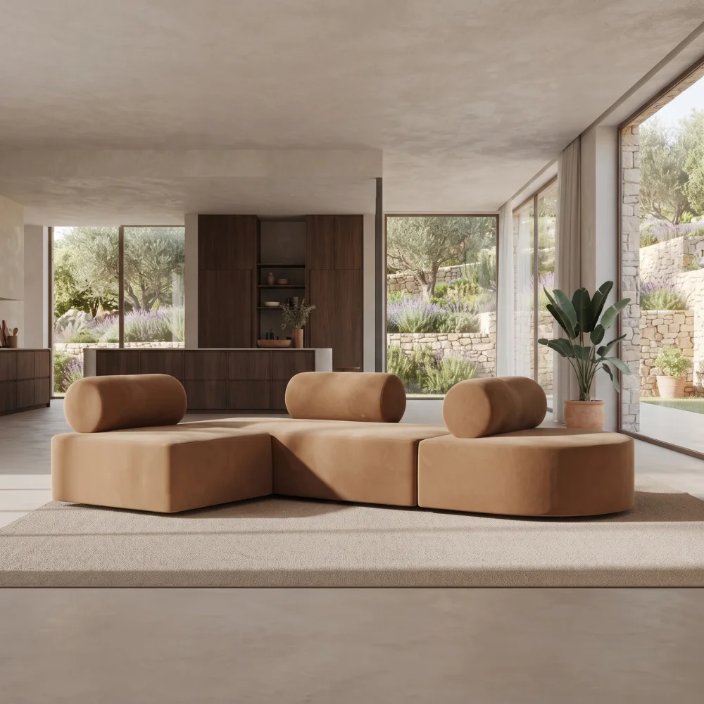 Torvexa 3-Seater Sofa – Brown