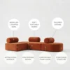 Torvexa 3-Seater Sofa – Brown