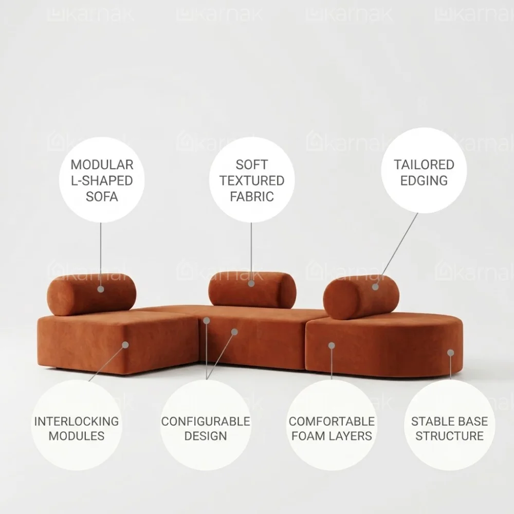 Torvexa 3-Seater Sofa – Brown