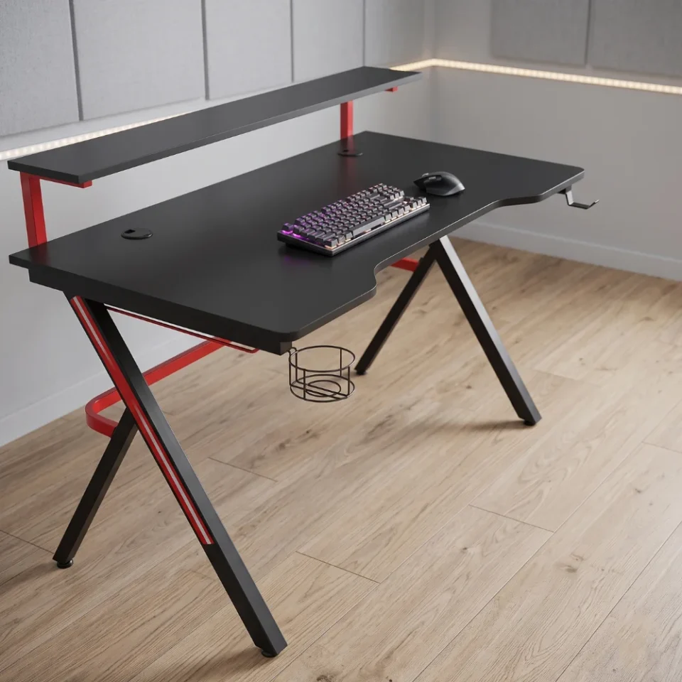 Tribesign Large Gaming Table – Black…