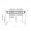 Trotten Study Desk with Two Chairs and One Table – Blue