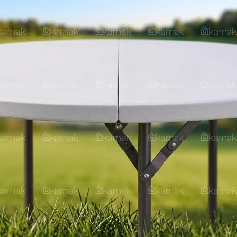 Turkish Round Folding Table – White