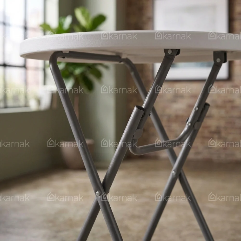 Turkish Round Folding Table – White
