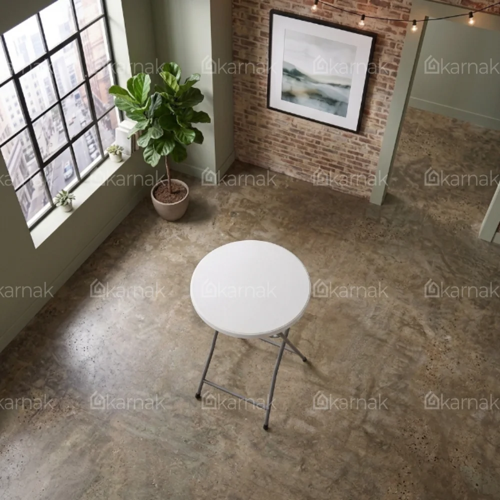 Turkish Round Folding Table – White