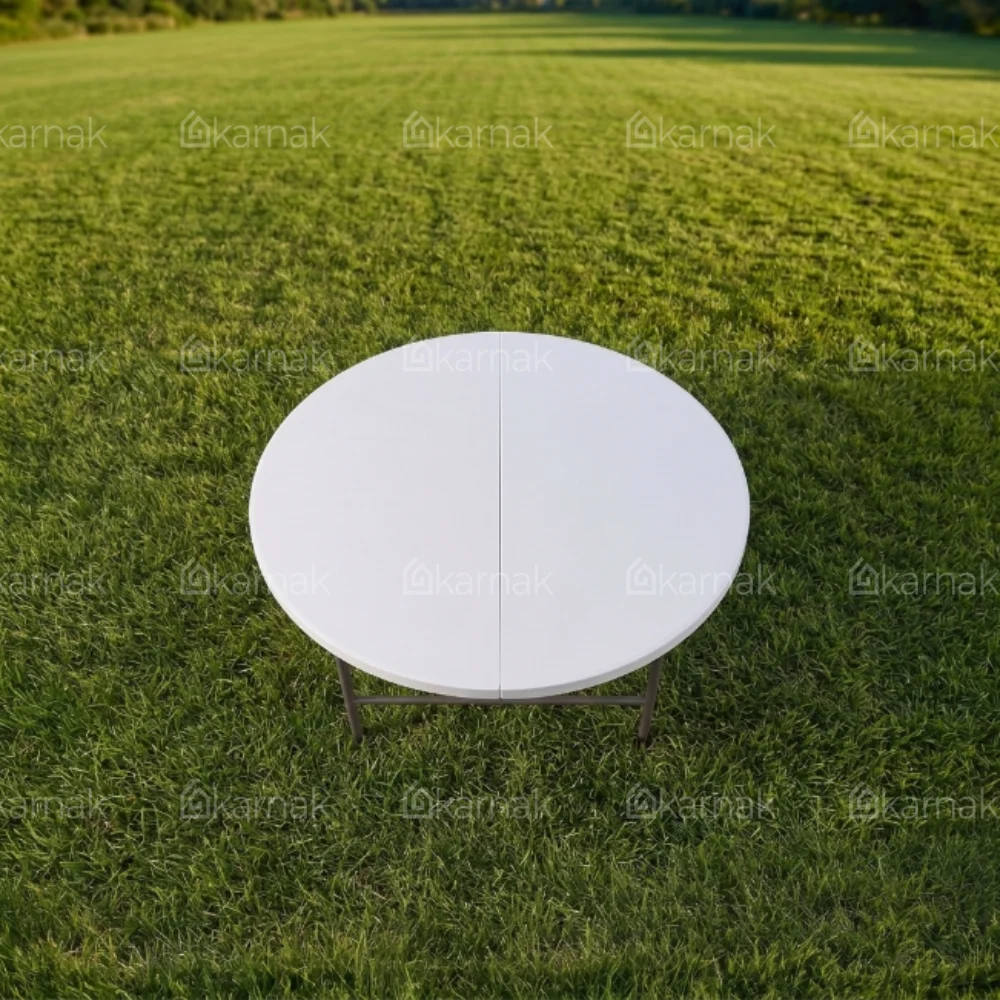 Turkish Round Folding Table – White