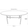 Turkish Wooden Round Folding Table – White
