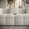 Velmora Puffy Square Sofa 3 Seater – White