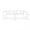 Velmora Puffy Square Sofa 3 Seater – White