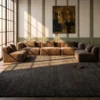 Velnaro 5-Seater Velvet Sofa – Brown