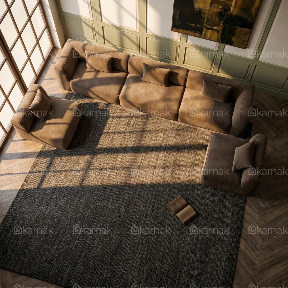 Velnaro 5-Seater Velvet Sofa – Brown