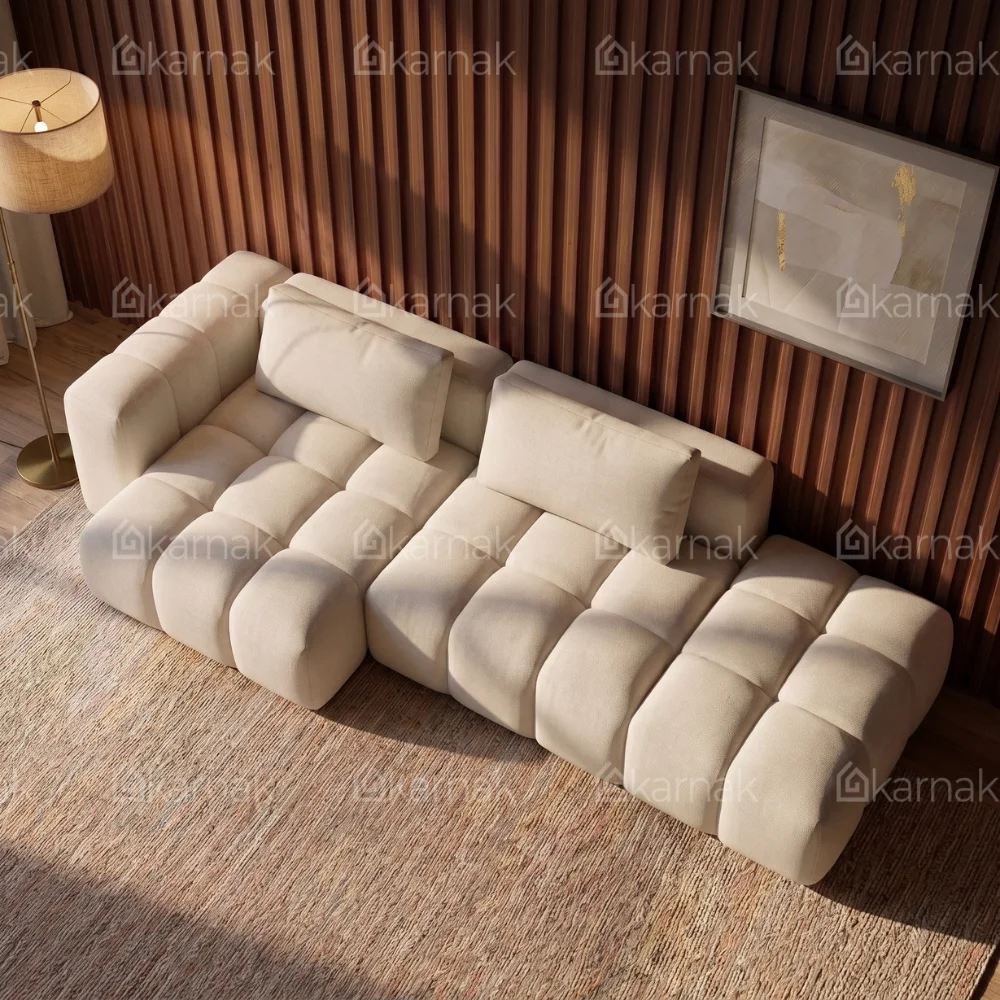 Virello L-Shape Sofa – Off White