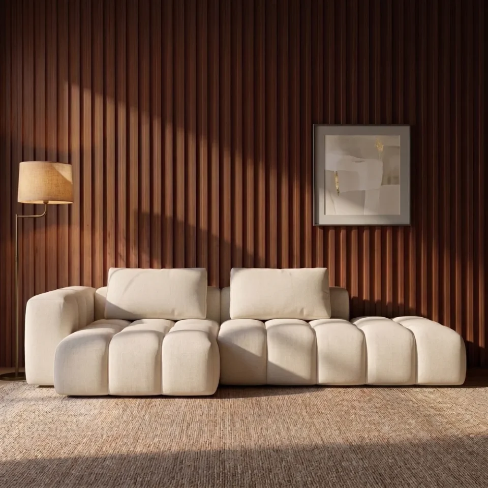 Virello L-Shape Sofa – Off White…