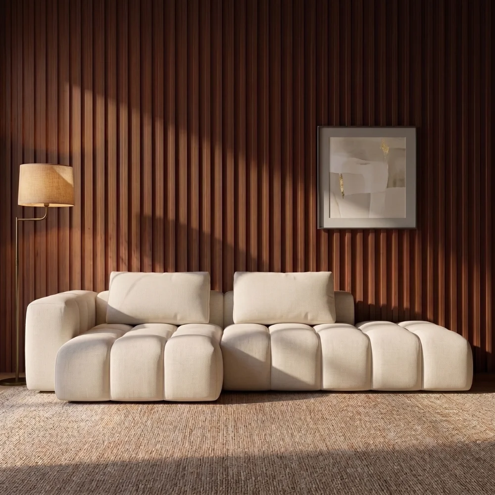 Virello L-Shape Sofa – Off White