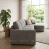 Zenlora L-Shape Sofa With Storage – Grey
